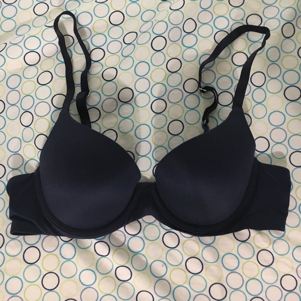 AERIE NAVY BLUE PUSH UP BRA